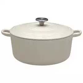 Buy Habitat 5.3 Litre Cast Iron Casserole Dish - Cream | Casserole pots | Habitat | Habitat UK