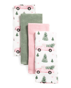 4pk Girly Trucks Kitchen Towels | Entertaining | Marshalls | Marshalls