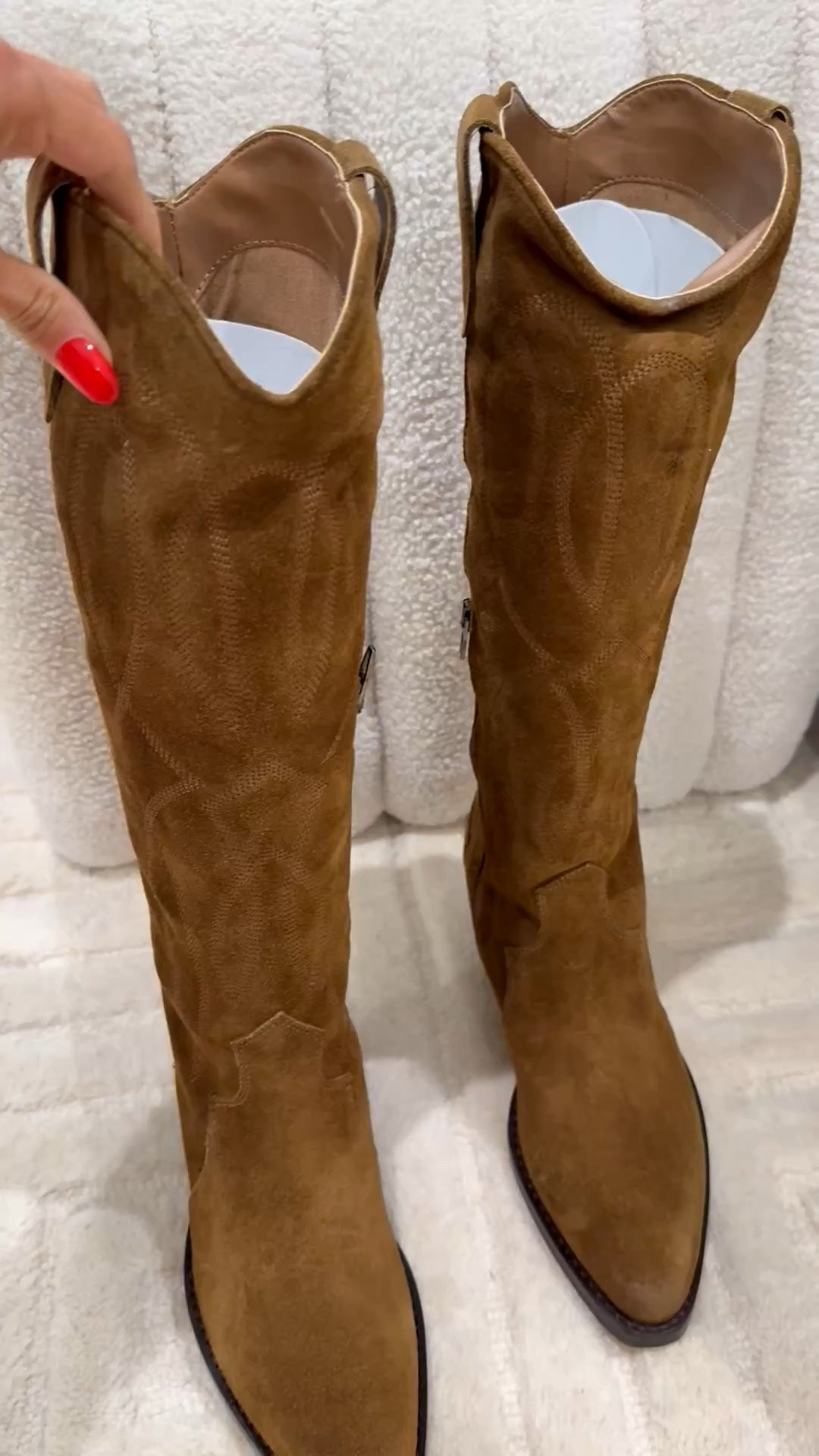 Suede western style tall boot on sale and comes in a few colors. I got size 7

#LTKSaleAlert