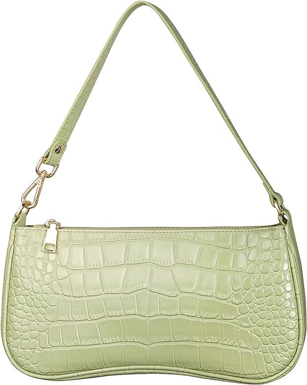 S.Leaf Retro Shoulder Bag Soft Crocodile Vegan Leather Handbags for Women Clutch Purse Designer H... | Amazon (US)