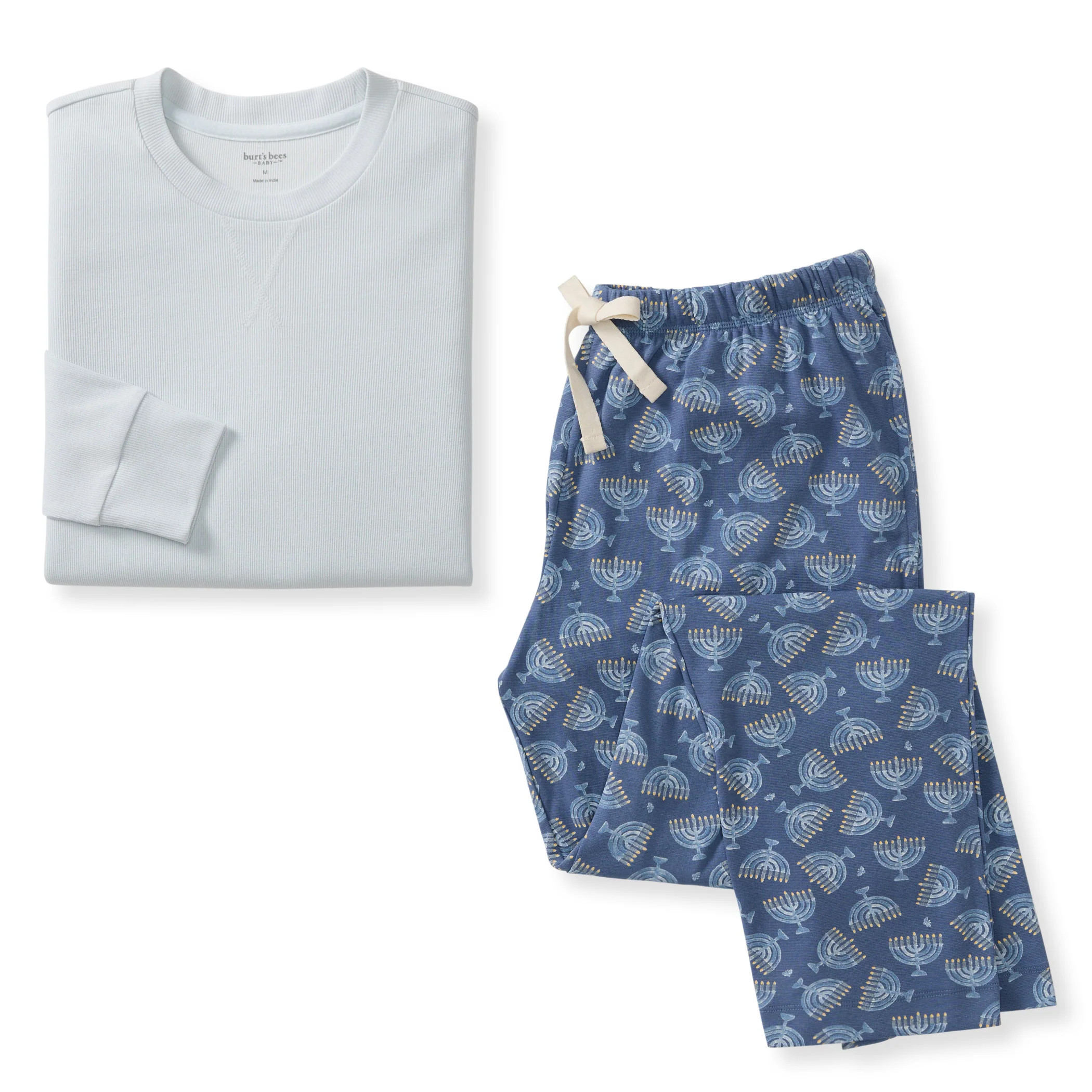 Menorah Matching Family Men's Pajamas | Burts Bees Baby