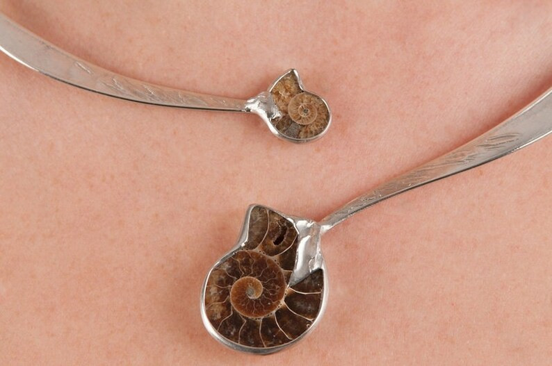 Collier With Ammonite and Pearls, Silver, Handmade 1002S - Etsy | Etsy (US)