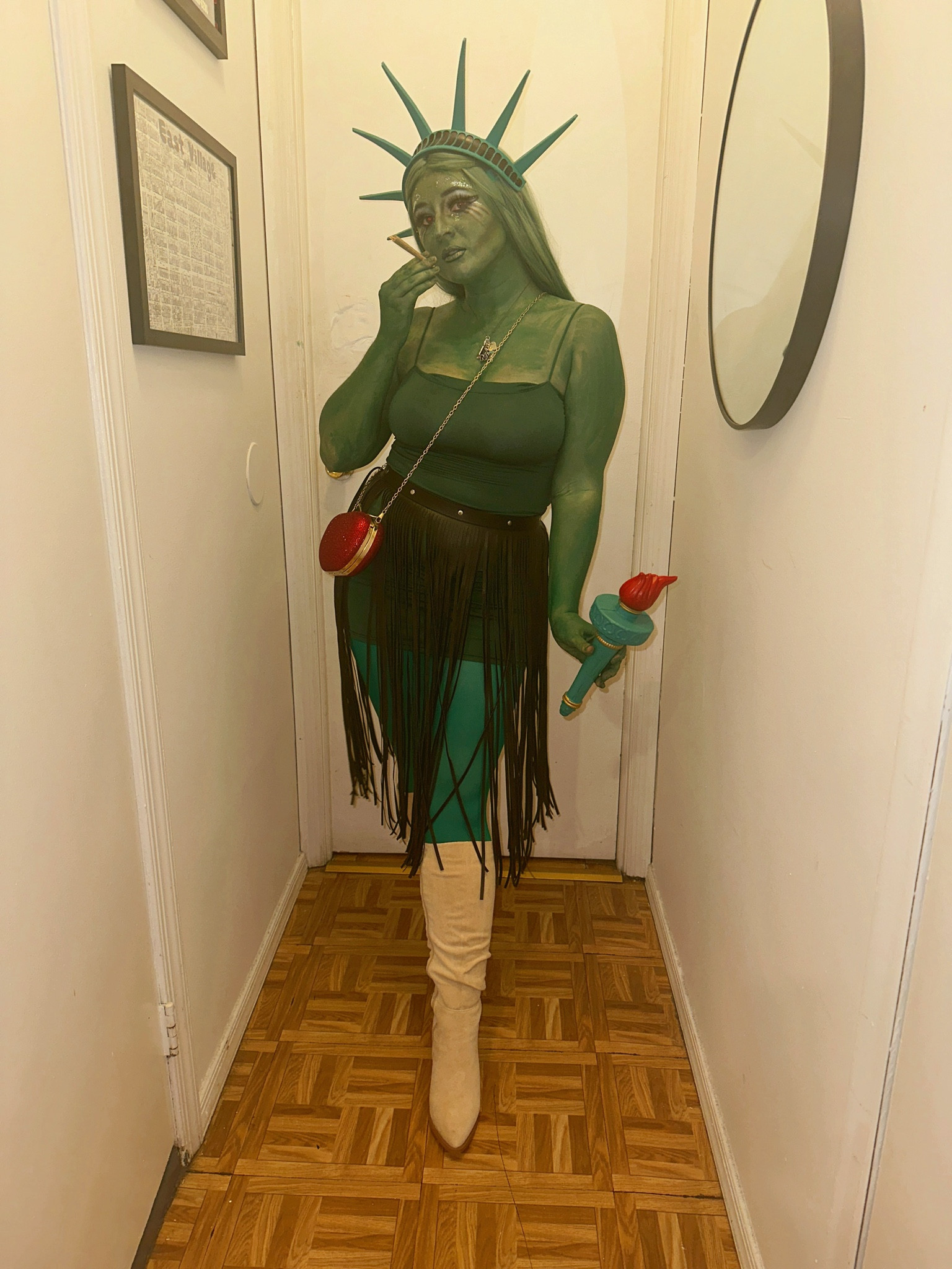 Halloween Costume (night 4!) 🗽🚕🍎 Chappell Roan in her outfit from Gov Ball!

#LTKSeasonal #LTKHoliday #LTKParties