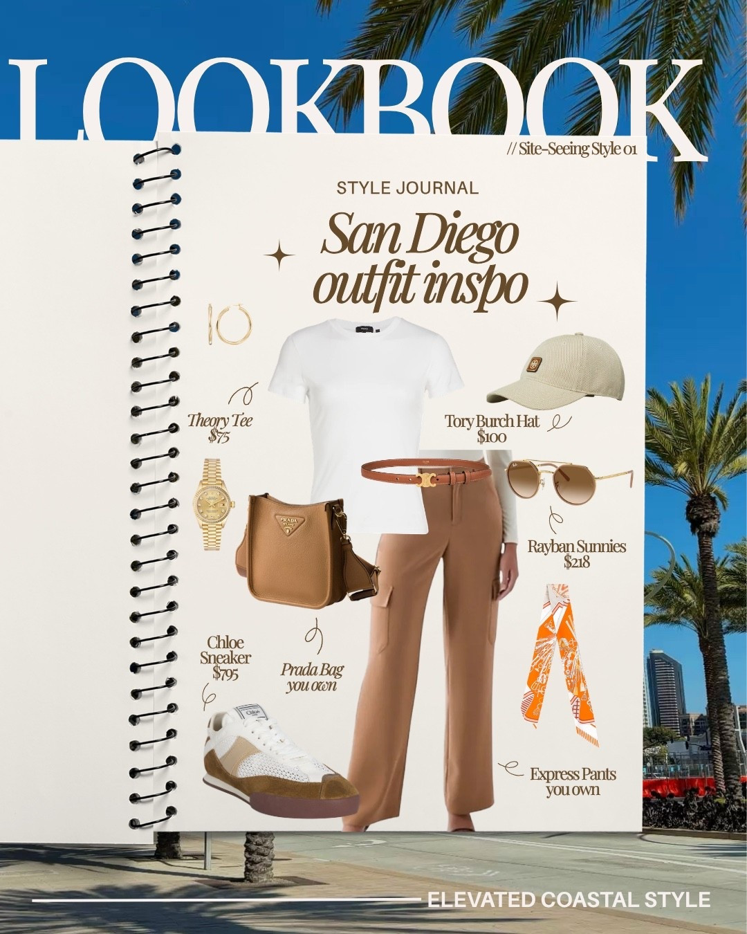 Styling Jess for San Diego
Site-seeing style 01

Express pants
Theory white t-shirt
Chloe sneakers
Prada bag
Ray ban sunglasses
Tory Burch hat
Celine belt

Travel, vacation styling, express, trousers, sneakers, t-shirt, Hermes, baseball hat, bag, purse, earrings, sunnies

#LTKPetite #LTKootd #LTKTravel