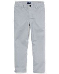 Boys Uniform Stretch Woven Chino Pants | The Children's Place  - FIN GRAY | The Children's Place