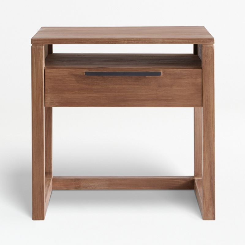 Linea Natural Teak Wood Nightstand + Reviews | Crate & Barrel | Crate & Barrel