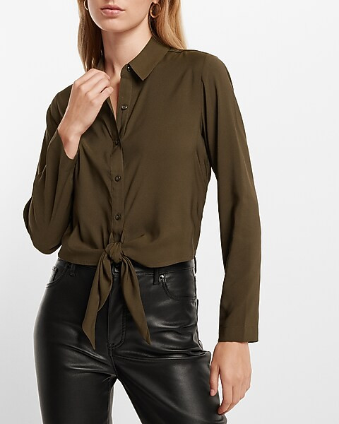 Tie Front Portofino Shirt | Express