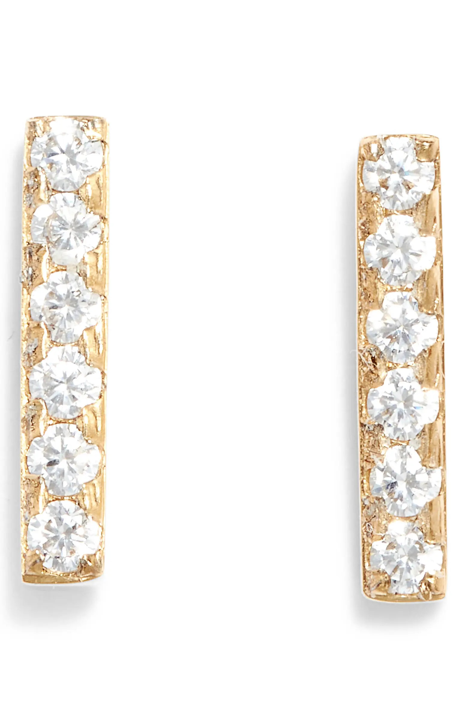 Cubic Zirconia Bar Stud Earrings | Nordstrom