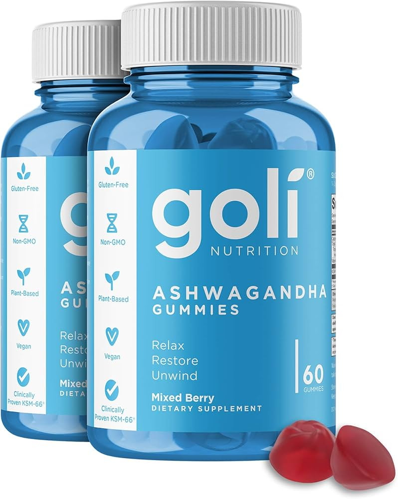 Goli Ashwagandha & Vitamin D Gummy 120 Count - Relax. Restore. Unwind. (Mixed Berry, KSM-66, Vega... | Amazon (US)