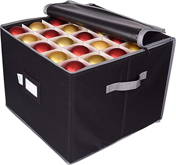ProPik Large Christmas Ornament Storage Box, Organizer Holds Up to 75 Xmas Ornaments Balls, Holid... | Amazon (US)