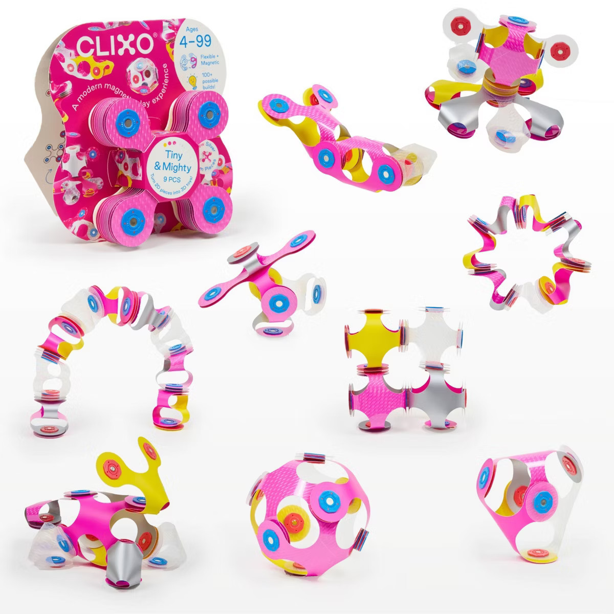 Clixo Tiny & Mighty Magnetic Building Set - Sparkle | Target