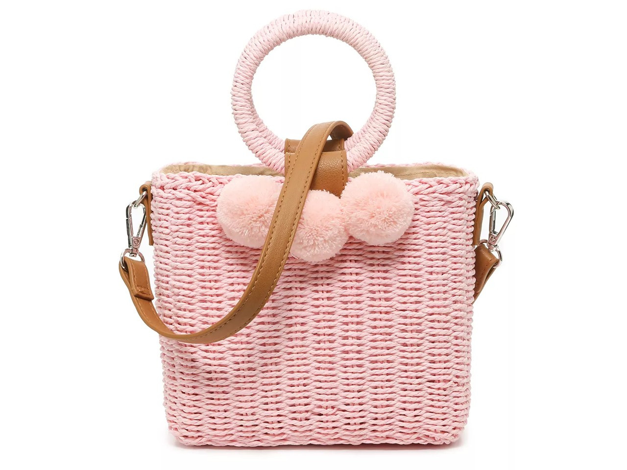 Straw Pom Pom Bucket Bag | DSW