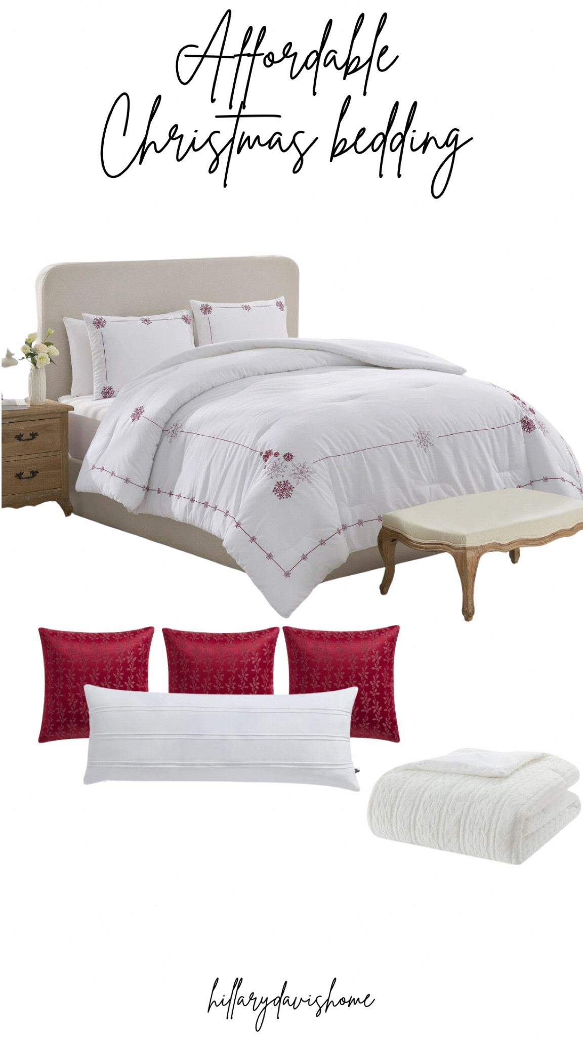 Affordable Christmas bedding! I love how simple, yet festive this set is with the pops of red😍

Christmas bedding | Walmart bedding | Christmas bedding ideas | affordable Christmas bedding set | holiday ideas | 

#LTKHome #LTKSeasonal