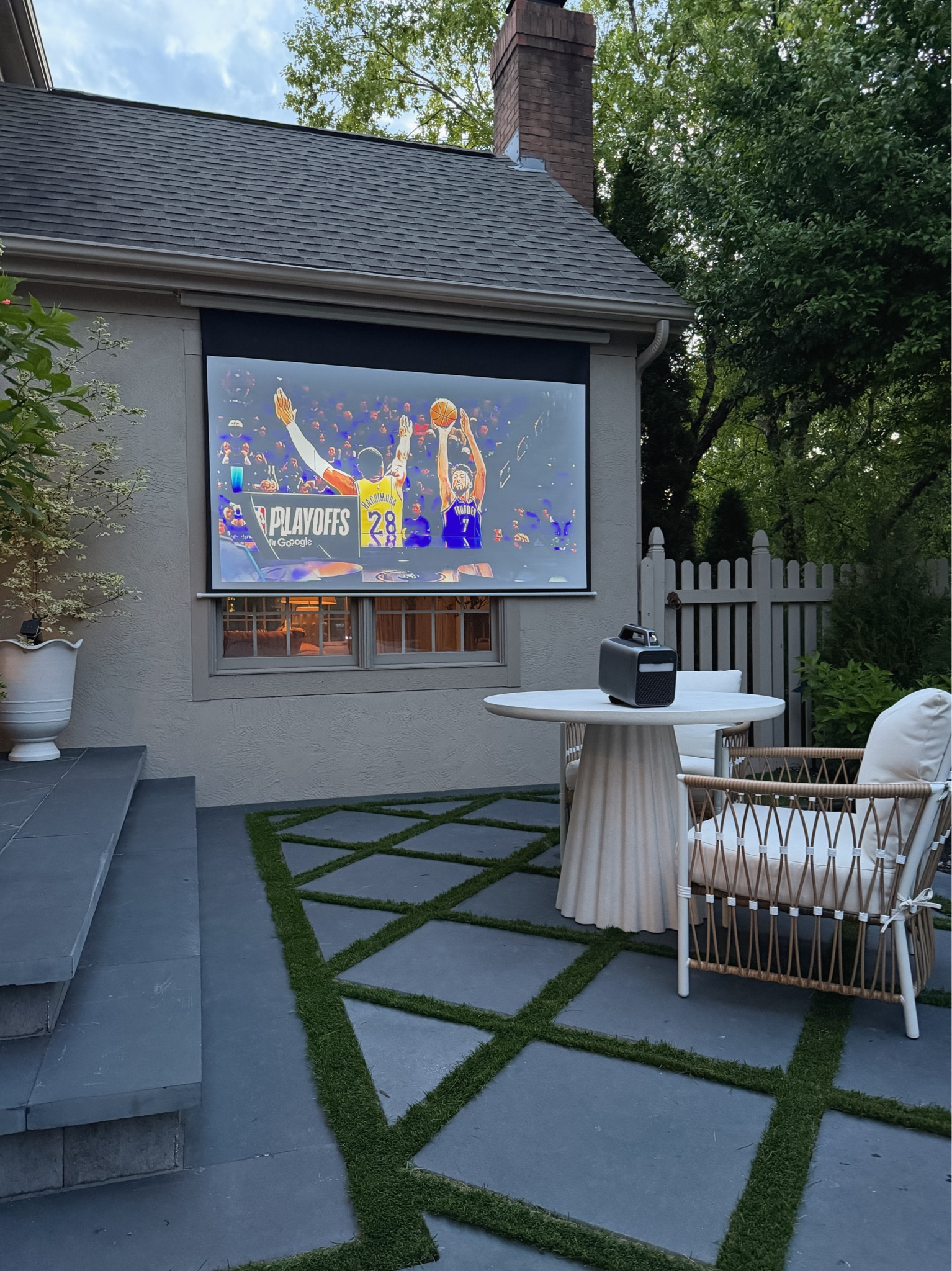 My new outdoor projector and motorized screen! 📺 

#LTKHome #LTKSaleAlert #LTKSeasonal