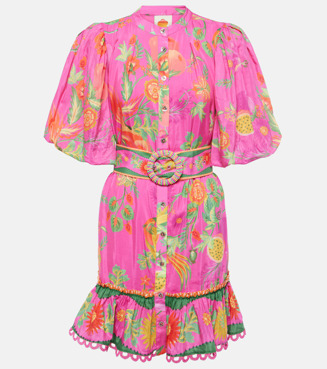 Delicate Fruit Garden cotton-blend minidress | Mytheresa (US/CA)