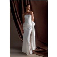 Galia Satin Corset Gown / White | MESHKI | S | MESHKI US