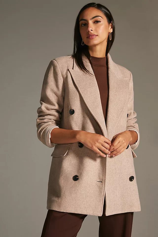 Avec Les Filles Double-Breasted Wool Coat | Anthropologie (UK)