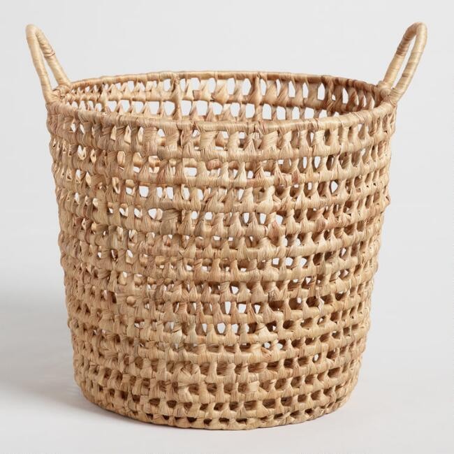 Natural Hyacinth Georgia Tote Basket | World Market