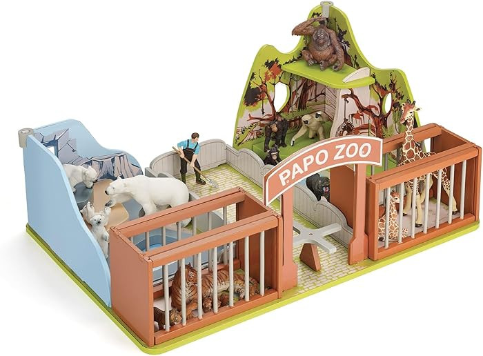 Papo Wild Animal Kingdom Environments Set, The Zoo | Amazon (US)