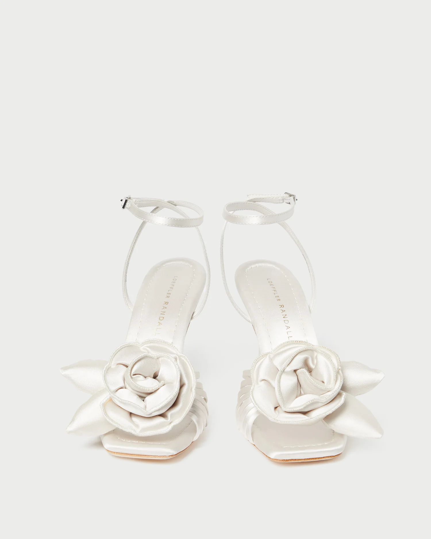 Rey Cream Satin Flower Sandal | Loeffler Randall