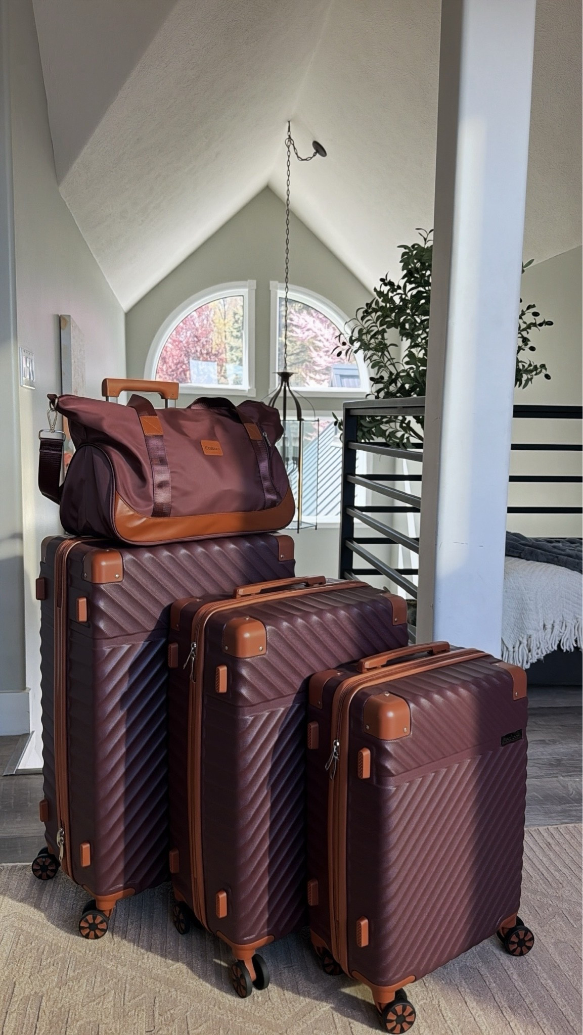 My new luggage set is perfect for any trip! Burgundy/brown is such a classy color combo!

#LTKTravel