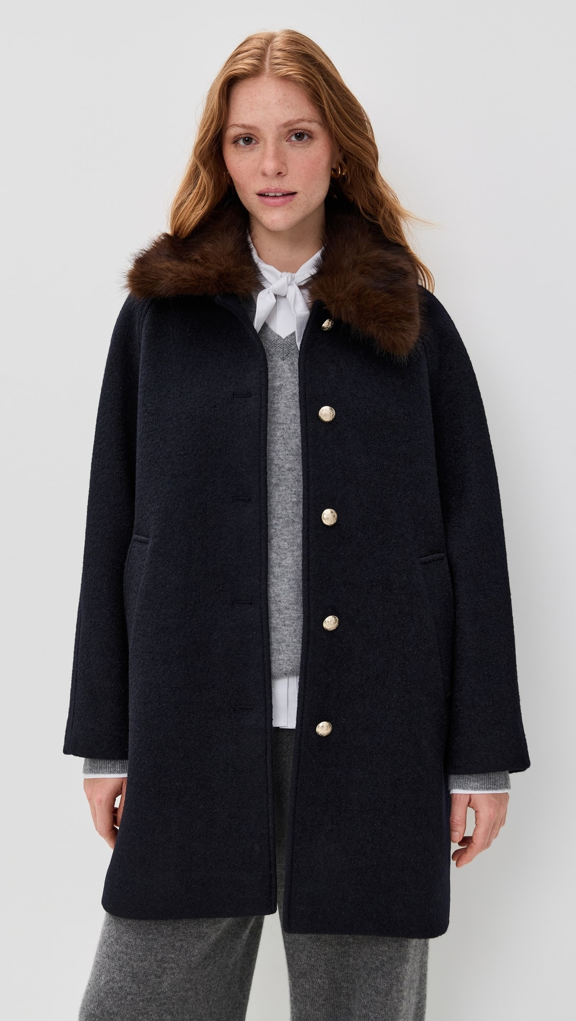 Boucle Wool Half Coat | Shopbop