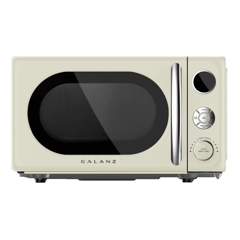 Galanz 0.7 Cu. ft. Retro Countertop Microwave Oven, 700 Watts, Cream Color | Walmart (US)