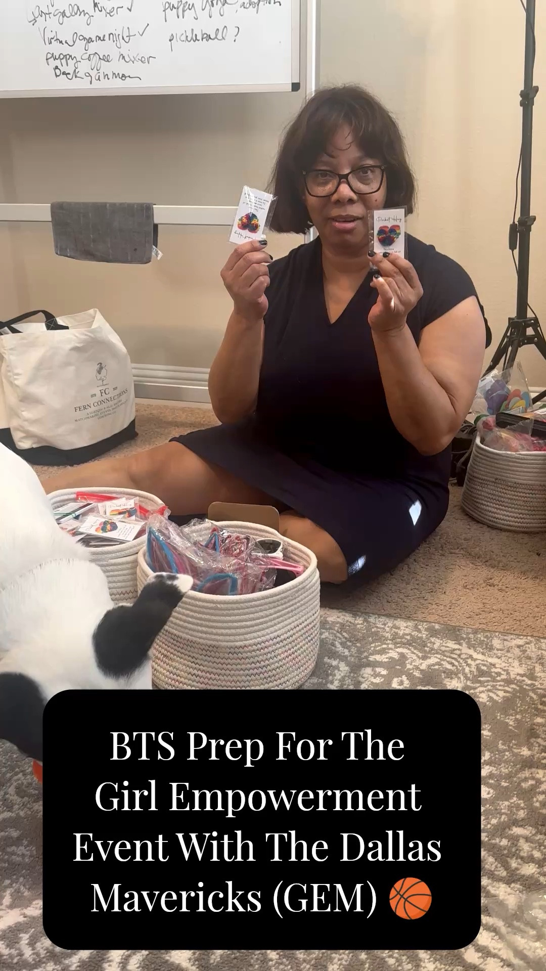 Behind the scenes of us getting ready for the Girl Empowerment (GEM) event with the Dallas Mavericks this week. 

We are so excited to be part of the Dallas Mavericks, business assist program and as a woman, black, over 50 owned business I love the opportunities to share with our community in Dallas. 

And my fur boy is always by my side while I’m working and I love having him around. He was part of the package with choosing my partner. 🐾

And shoutout to my daughter who is my ride or die in this business. 



#LTKgrwm #LTKdayinmylife #LTKOver40