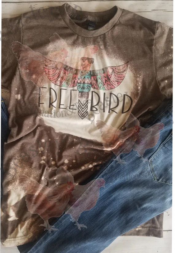 Free Bird Bleached Tee | Etsy (US)