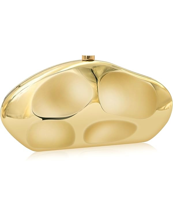 Acrylic Clutch Purse Formal Evening Bag Metallic Clutch for Women Prom Wedding Dress Clutch Bag | Amazon (US)