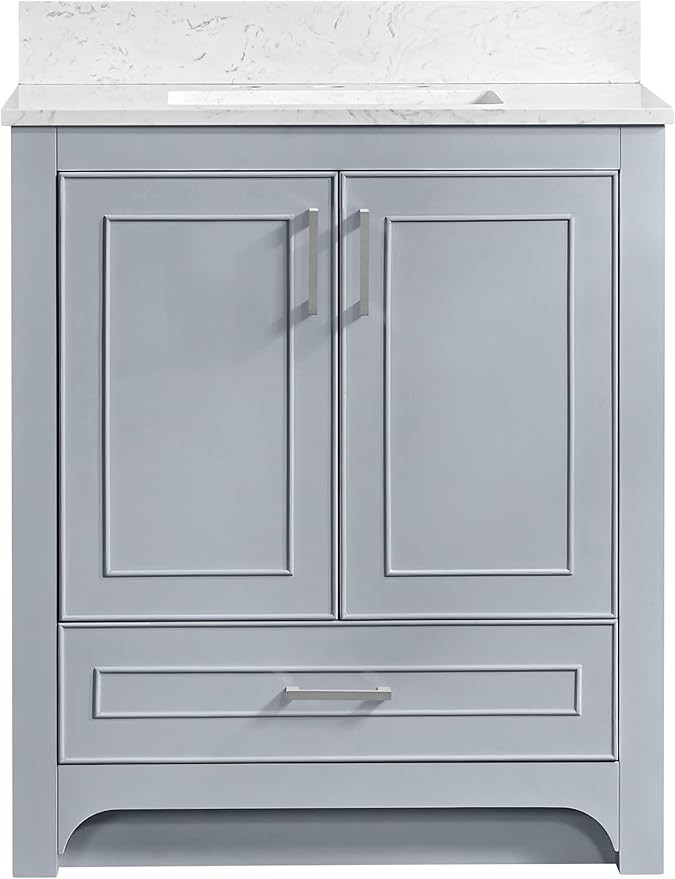 Miseno MV-N241-V30 Lucerne 30" Single Basin Vanity Set with 3/4" Marble Stone Composite Top, Rect... | Amazon (US)