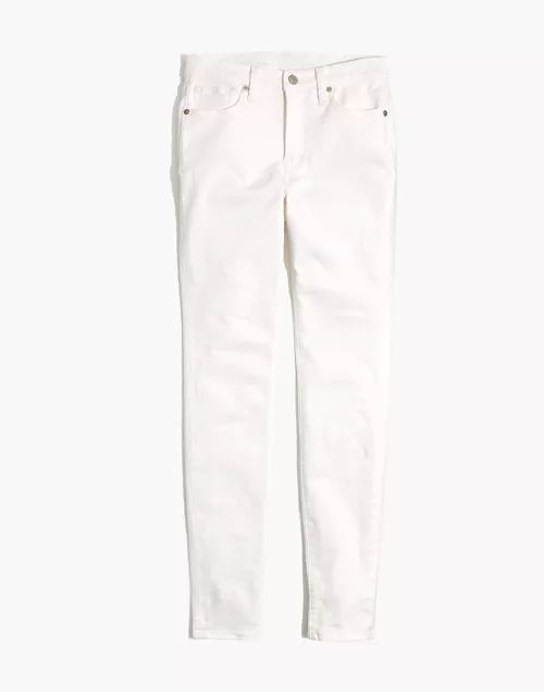 9" Mid-Rise Skinny Jeans in Pure White | Madewell