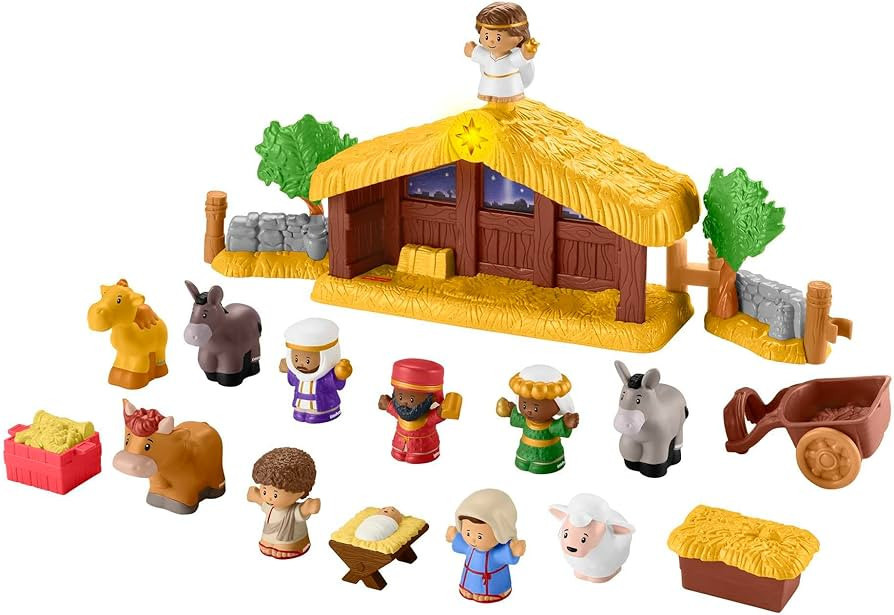 Fisher-Price Little People Toddler Toy Nativity Set with Music Lights and 18 Pieces for Christmas... | Amazon (US)