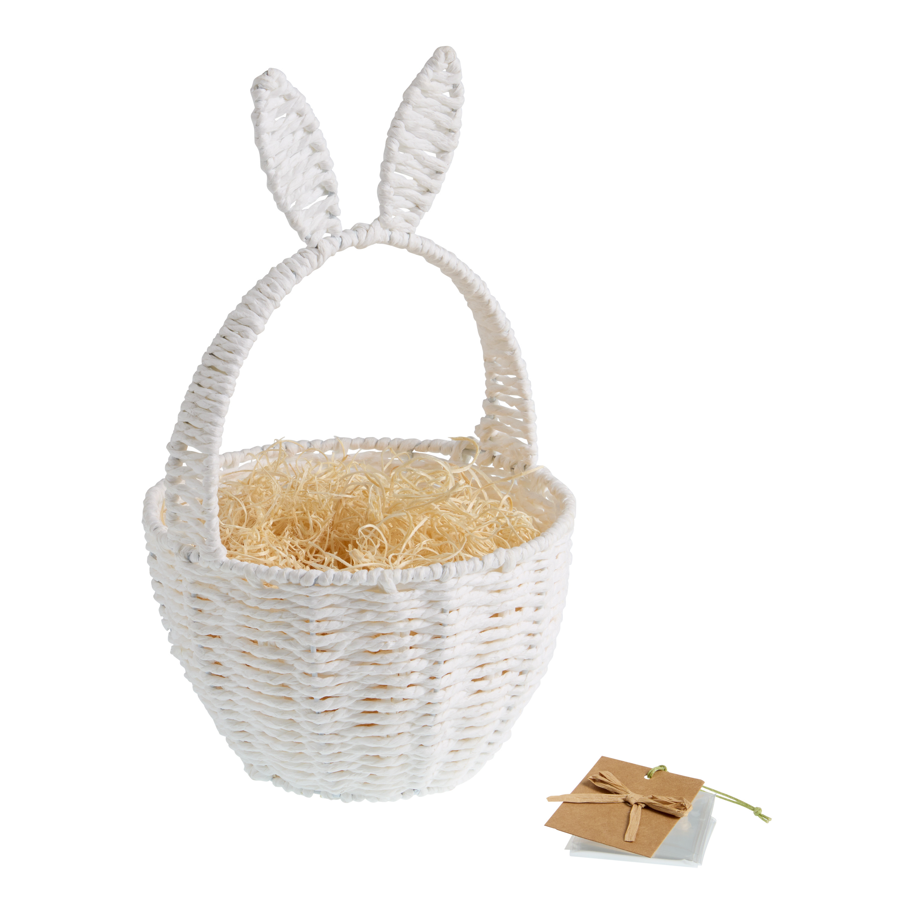 Bunny Ears Woven Easter Gift Basket Kit | World Market