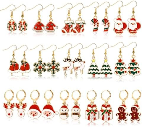 42 Pairs Gold Hoop Earrings Set for Women, Fashion Chunky Pearl Earrings Multipack Twisted Statem... | Amazon (US)