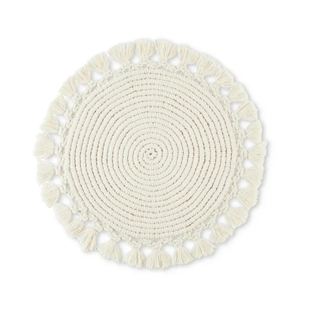 Better Homes & Garden Lauren Placemat, Natural, 16" Round, 1 Piece | Walmart (US)