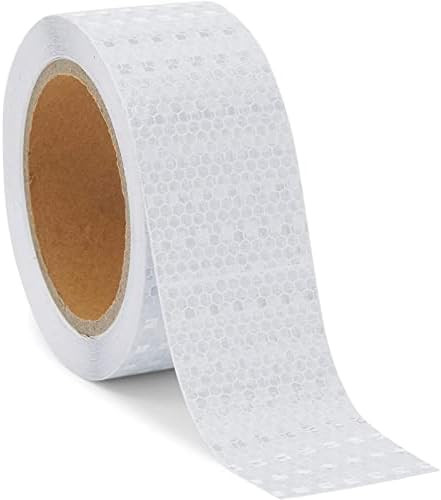 White 2 Inch Safety Reflective Tape Roll for Trailers, Bicycles, Cars, Trucks, Signs, Vehicles, O... | Amazon (US)