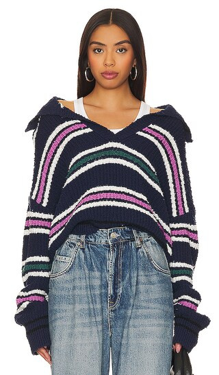 Kennedy Pullover in Midnight Sail Combo | Revolve Clothing (Global)