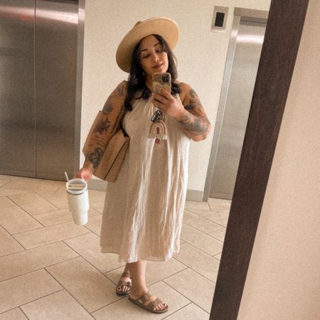 Running some errands today, and channeling an ethereal boho moment in some classic SPELL, a Lack of Color rancher hat, and some Birks! Of course I’ve got my Stanley for maximum hydration and since I’ll be taking some meetings today, I’ve got my spacious Tory Burch tote which fits my iPad, laptop, agenda and cosmetics!

#LTKmidsize #LTKSeasonal #LTKunder100