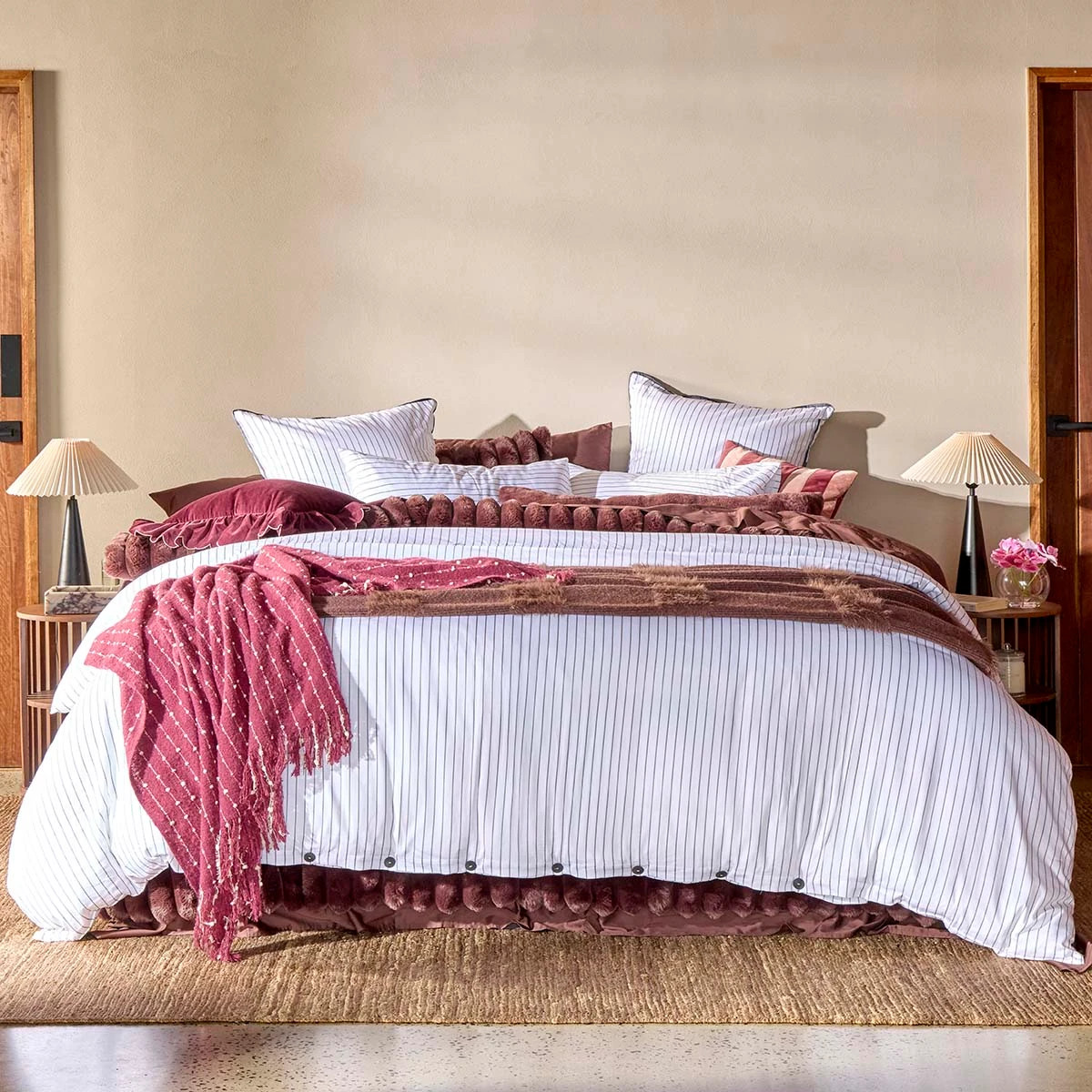 Raye Stripe Quilt Cover Set | Pillow Talk AU