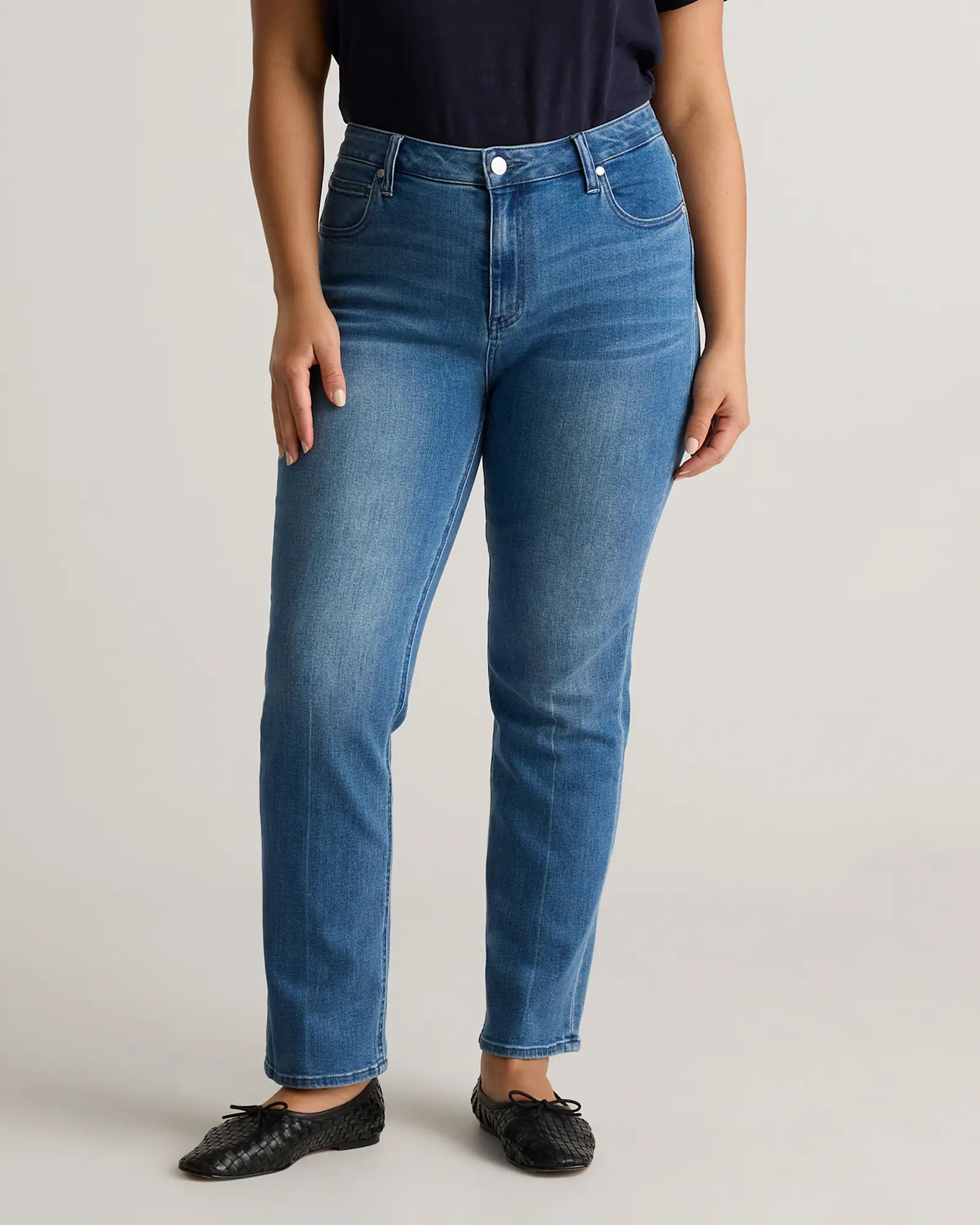 Luna Stretch Slim Straight Jeans | Quince