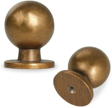10 Pack Cabinet Knobs Antique Brass Kitchen Cabinet Knobs Zinc Alloy Drawer Pulls Solid Cabinet H... | Amazon (US)