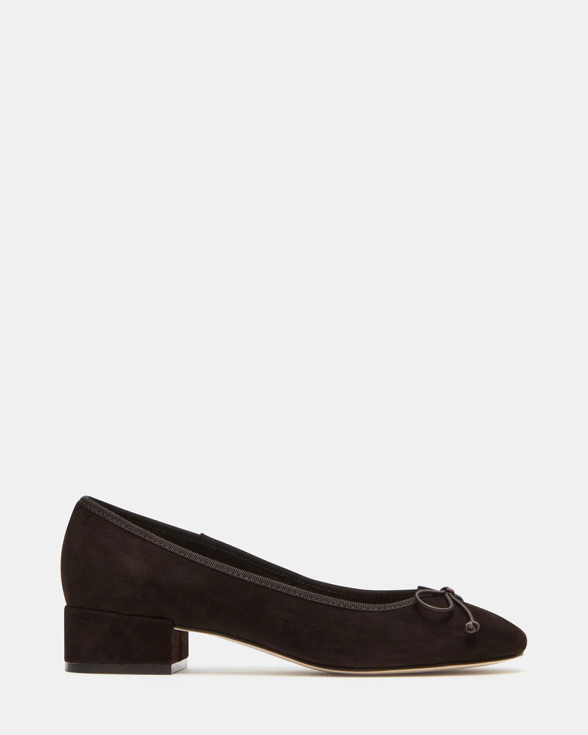 CHERISH Chocolate Brown Suede Slip-On Heels | Women's Heels | Steve Madden (US)