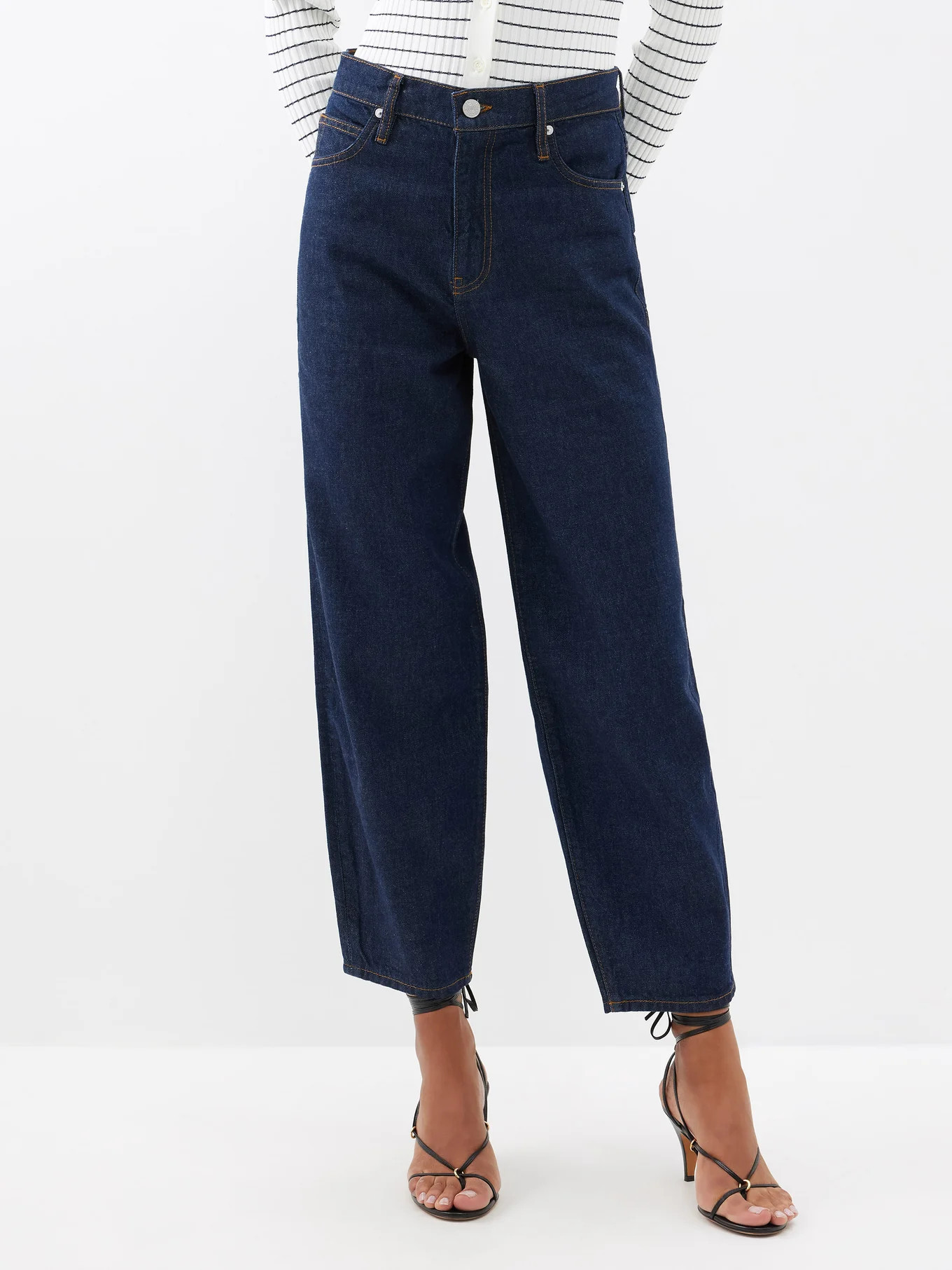 Ultra high-rise barrel-leg jeans | FRAME | Matches (UK)