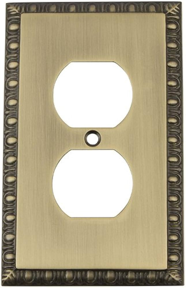 Nostalgic Warehouse Egg & Dart Deco Electrical Outlet Switch Plate Cover | Amazon (US)