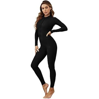 Speerise Adult High Neck Zip One Piece Unitard Full Body Leotard | Amazon (US)