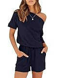 Amazon.com: ANRABESS Rompers for Women Summer 2026 Casual Dressy One Piece Tshirt Short Pants Jum... | Amazon (US)