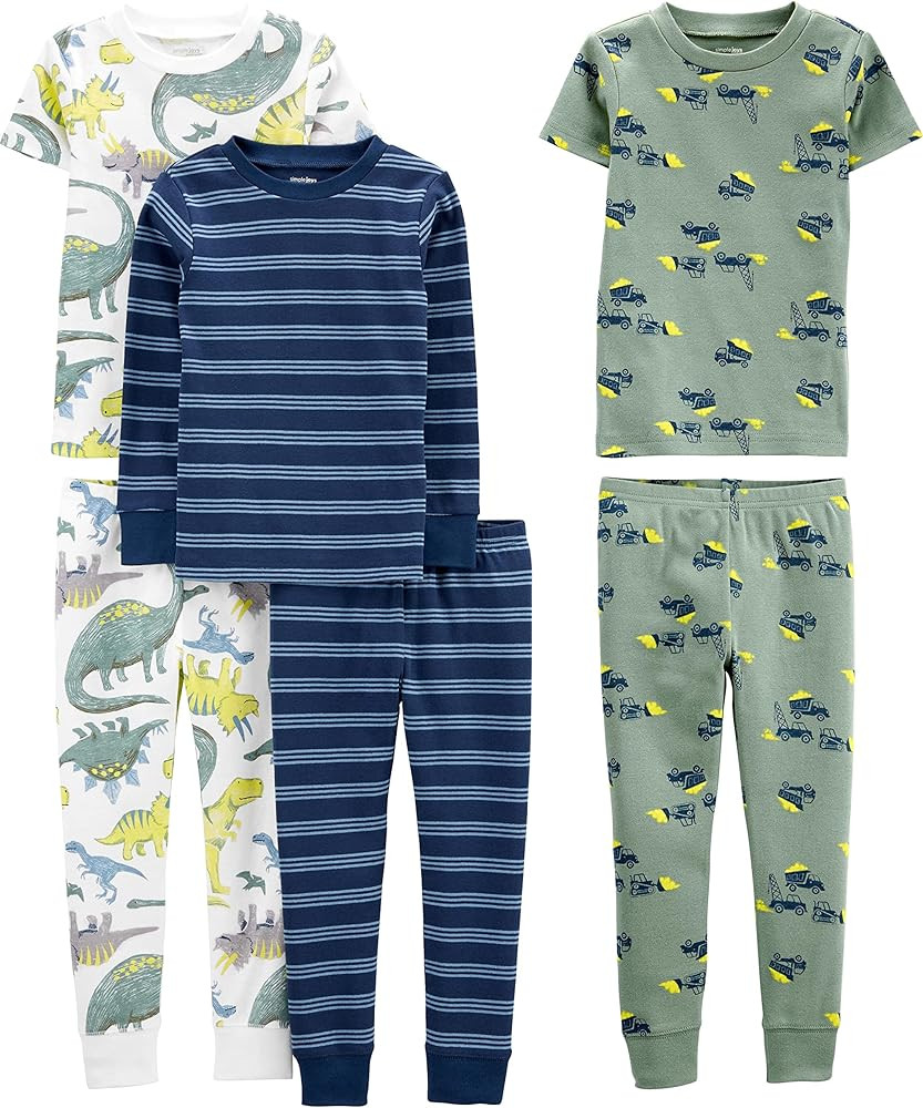 Simple Joys by Carter's Boys' 6-Piece Snug Fit Cotton Pajama Set | Amazon (US)