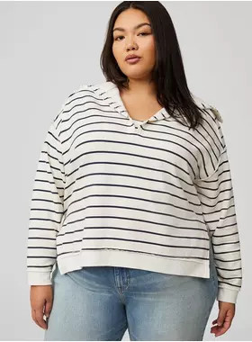 V-Neck Pullover Sweatshirt | Torrid (US & Canada)
