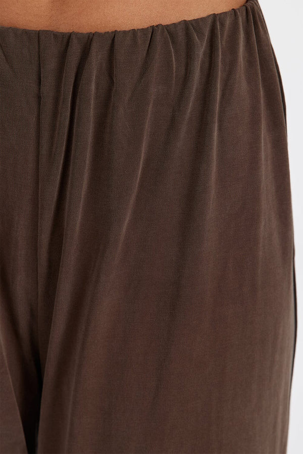 RIO BITTER CHOC WIDE LEG MODAL PANT | DISSH